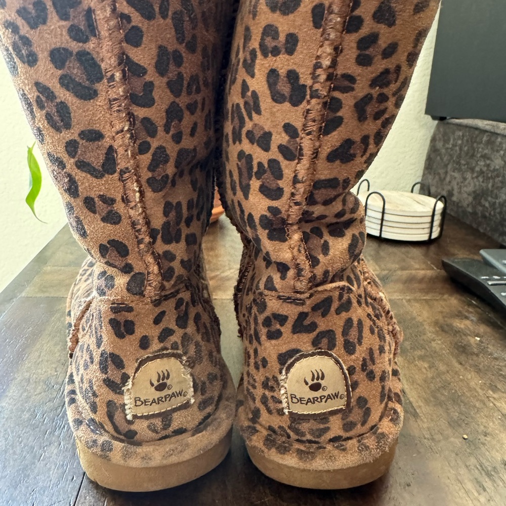 BearPaw Leopard Print Winter Boots - Picture 5 of 7